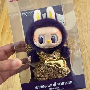 NWB Authentic Wings of Fortune Labubu with Gold and Purple Outfit